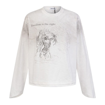 Graphic Print Long Sleeve T-Shirt WN28061