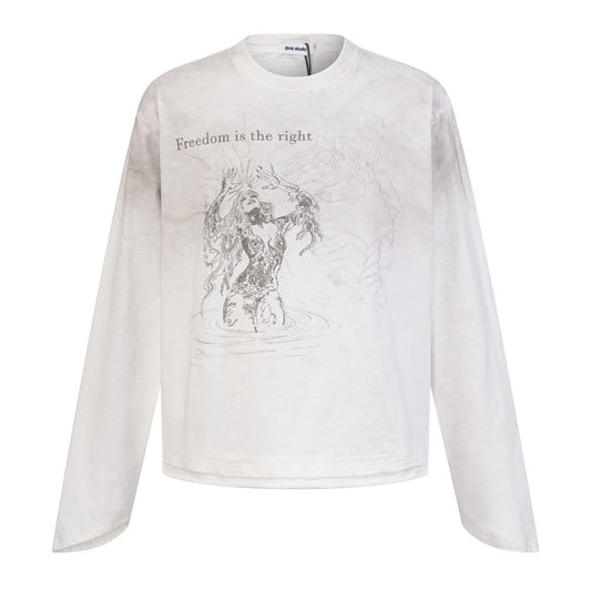 Graphic Print Long Sleeve T-Shirt WN28061