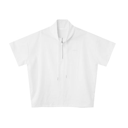 Half Zip Short Sleeve T-Shirt & Half Pants Setup WN24901