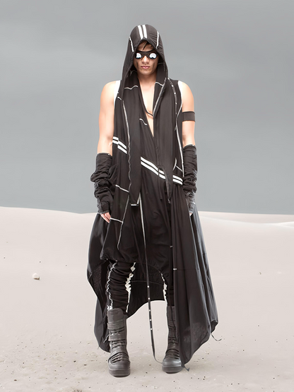 Asymmetric Colorblock Panel Slim Pants WN21979