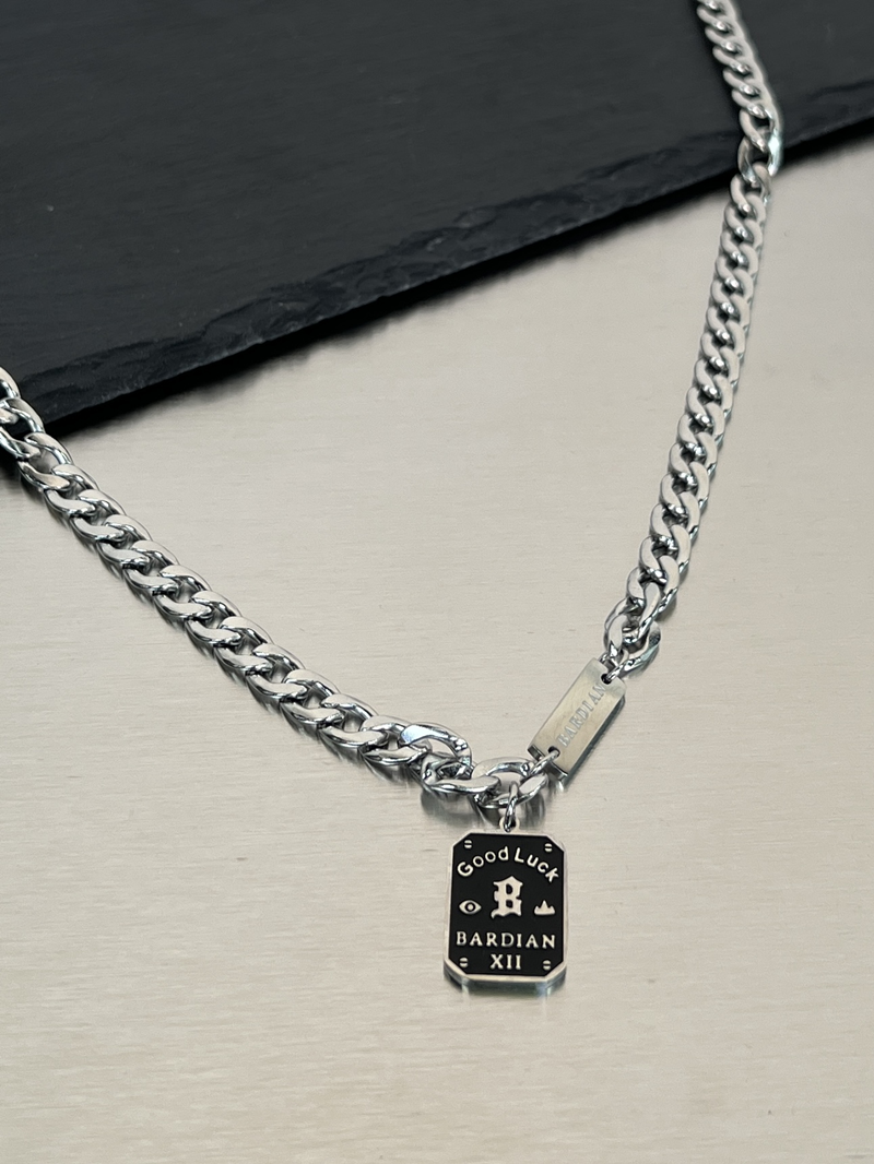 Nameplate Pendant Titanium Steel Necklace WN19263