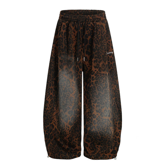 Leopard Print Wide Leg Sweatpants WN23560