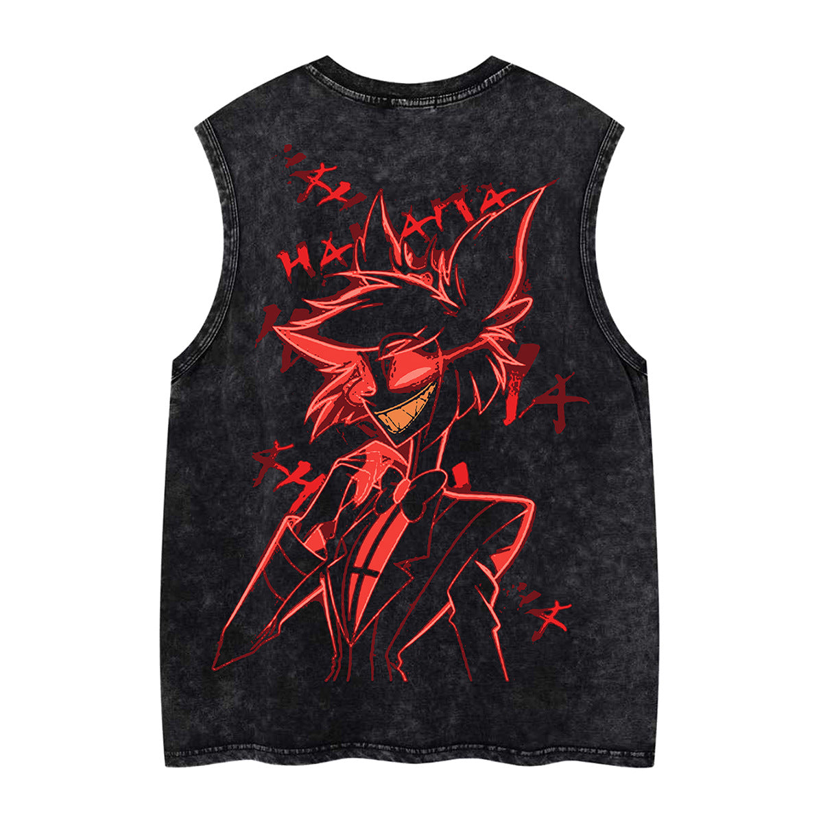Washed Graphic Art Sleeveless T-Shirt WN26956