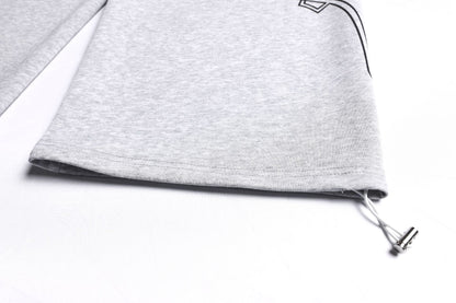 Letter Print Deconstruction Wide Leg Sweatpants WN26110