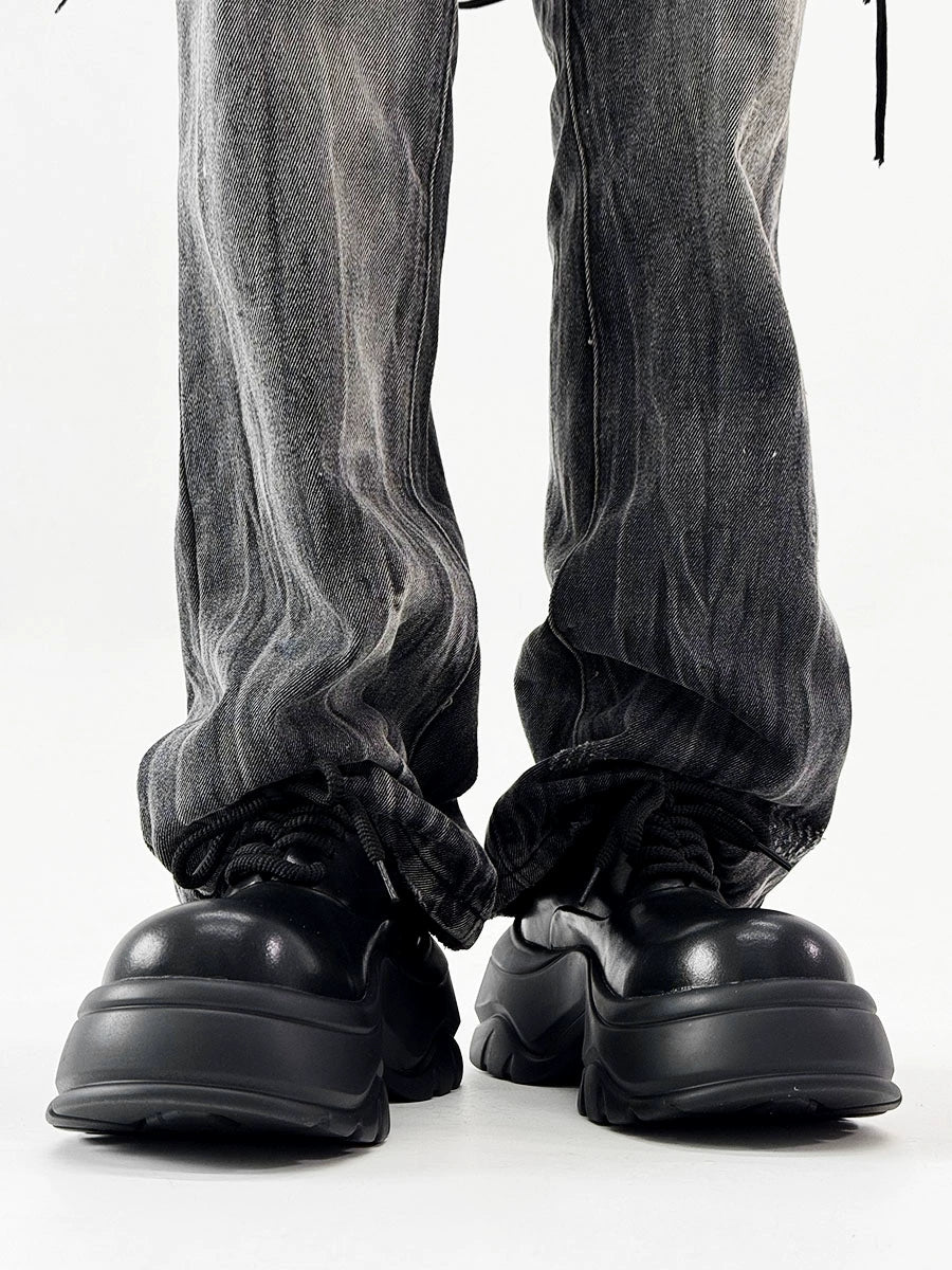 Platform Design PU Leahter Sneakers WN19109