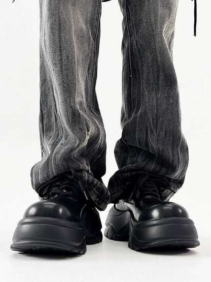 Platform Design PU Leahter Sneakers WN19109