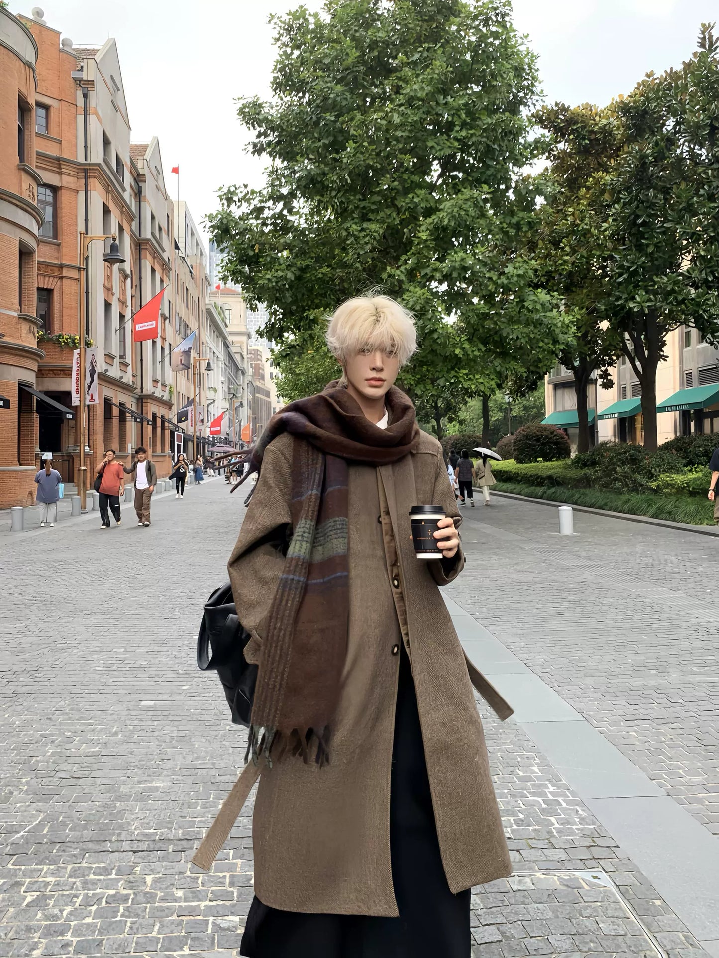 Shoulder-Pad Oversize Thick Coat WN19895