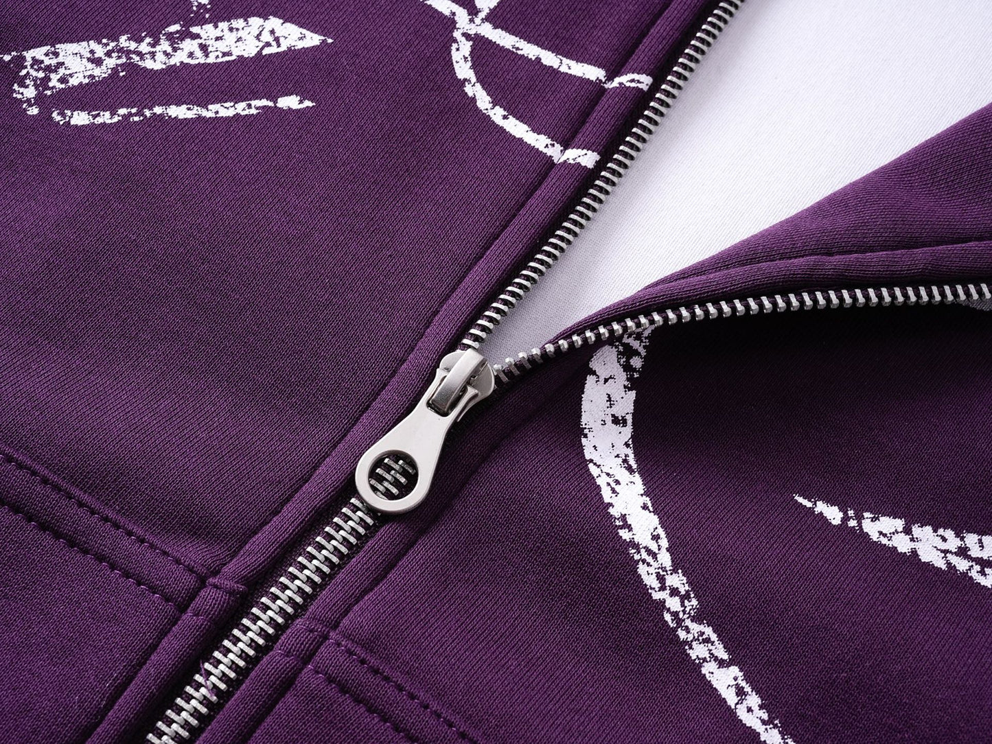 Letter Tribal Print Zipper Hoodie WN25438
