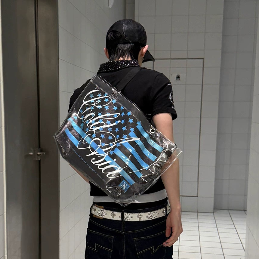 Transparent Skull Graphic Print Tote Bag WN27173