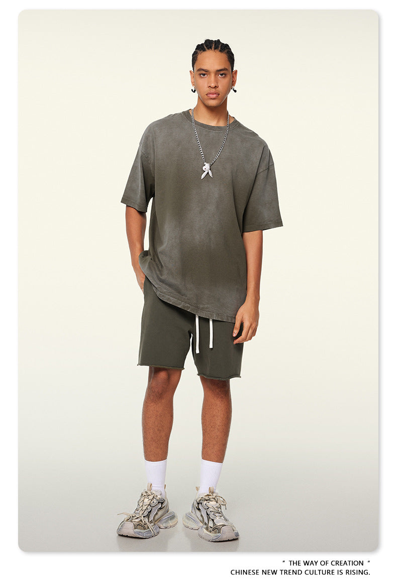 Washed Oversize Short-sleeve T-shirt WN6443