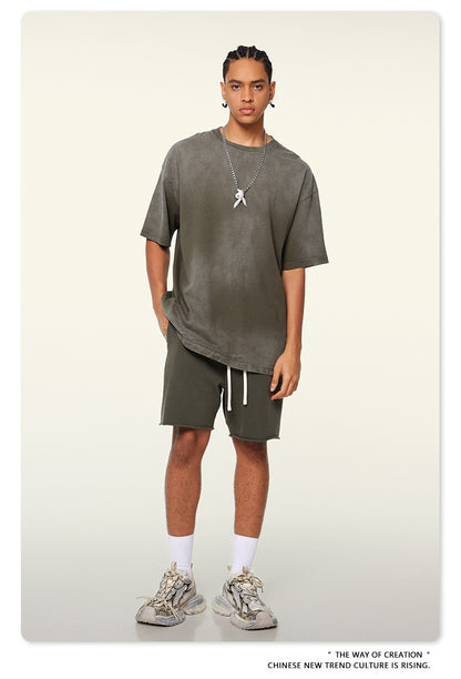 Washed Oversize Short-sleeve T-shirt WN6443