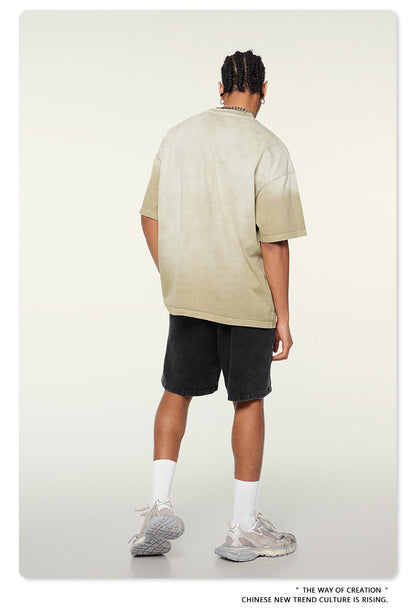 Washed Oversize Short-sleeve T-shirt WN6453