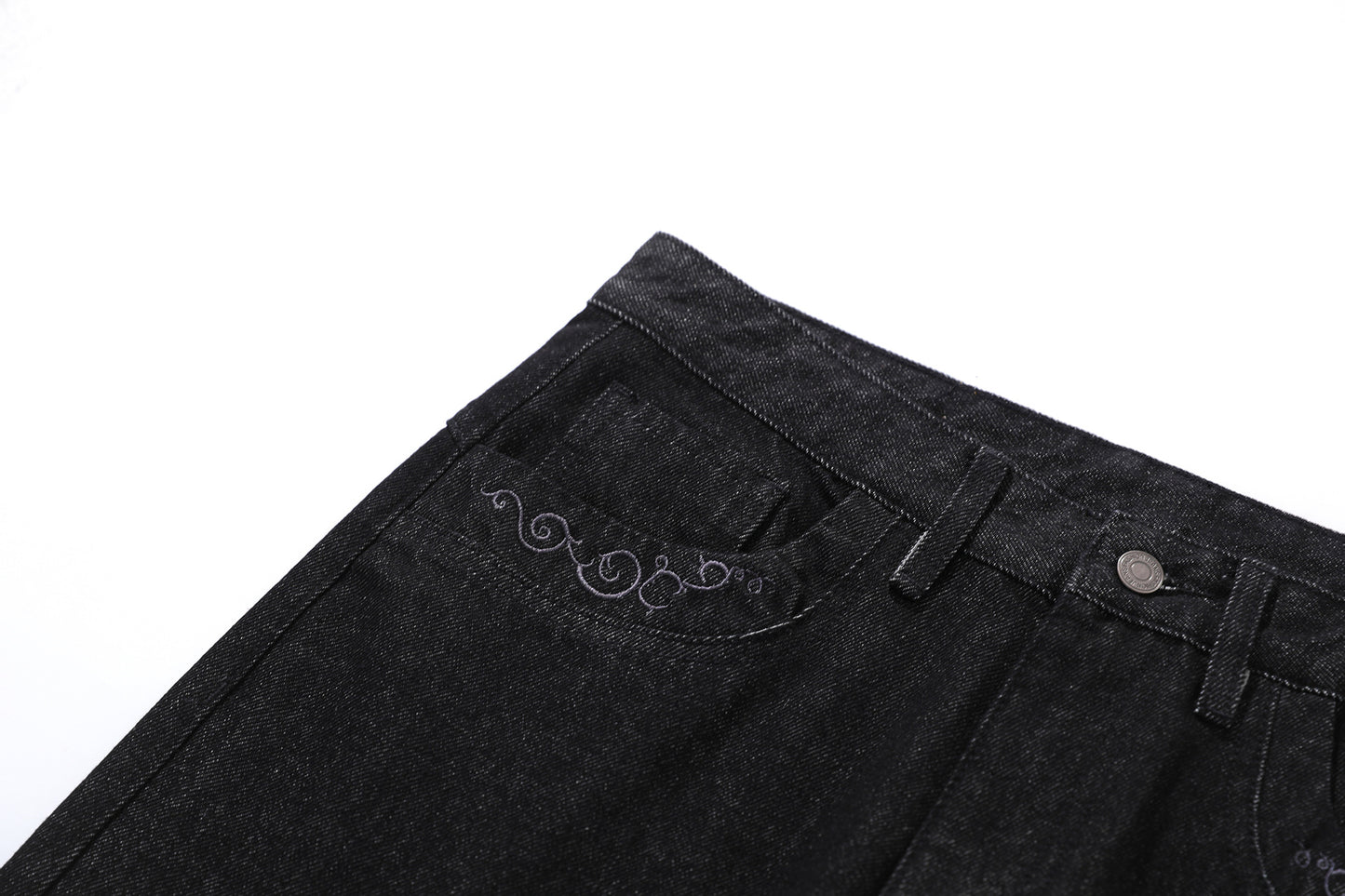 Pocket Embroidery Flare Denim Jeans WN25916