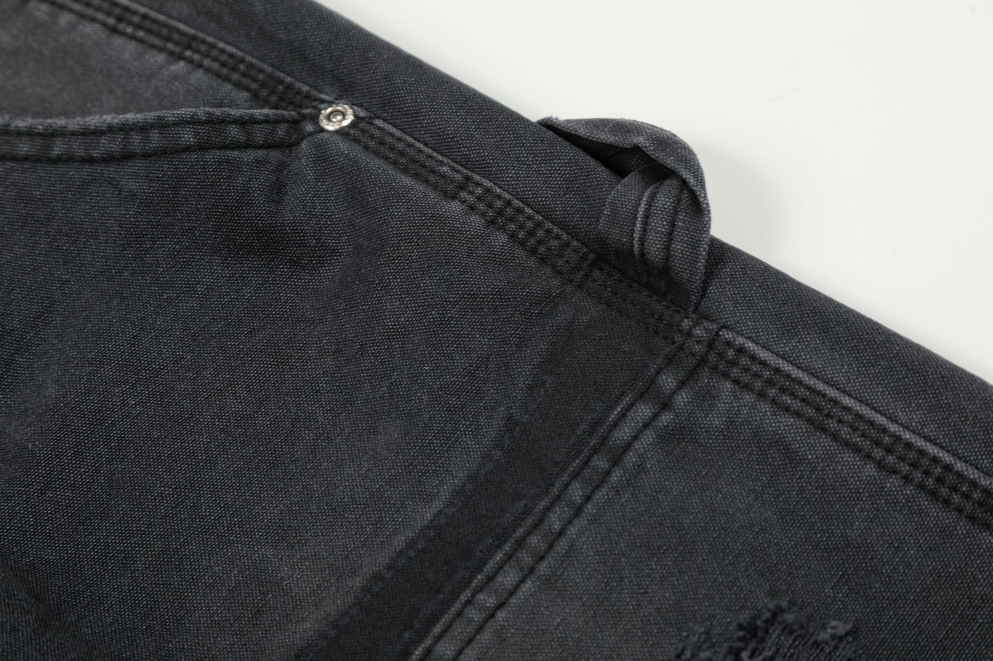 Washed Damage Wide Leg Denim Jeans WN26058
