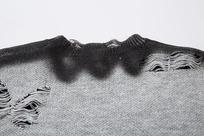 Tie-Dye Butterfly Design Knit Sweater WN11411