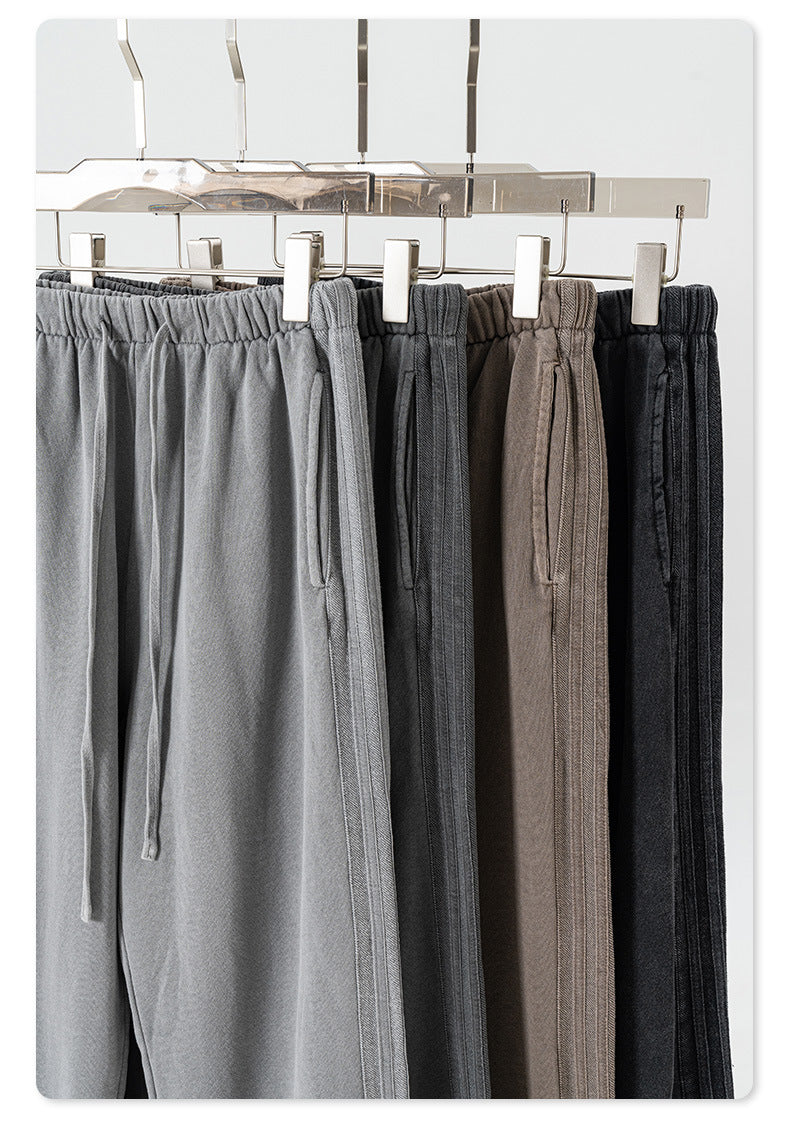 Fake Layered Round Neck Long Sleeve T-Shirt & Sporty Pants Setup WN7844