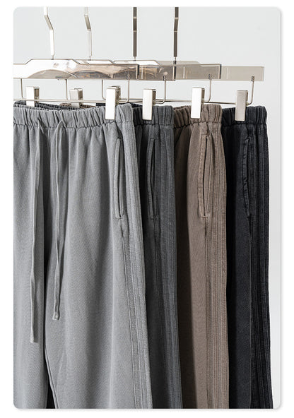 Fake Layered Round Neck Long Sleeve T-Shirt & Sporty Pants Setup WN7844