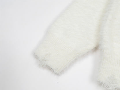 Butterfly Patchwork Embroidery Knit Sweater WN11539