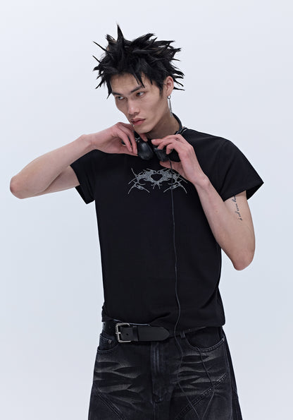 Rhinestone Design Short Sleeve T-Shirt WN18044