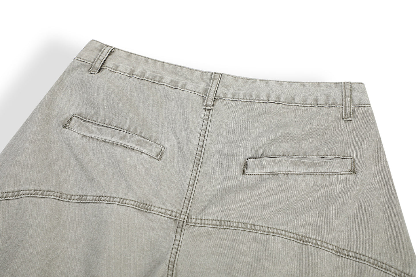 Multi-Pocket Deconstruction Curved Wide Leg Denim Jeans WN25858