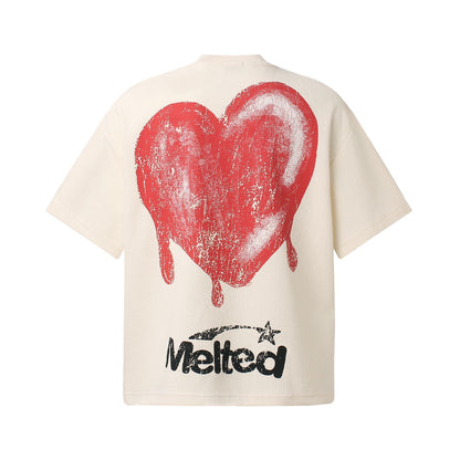 Waffle Graffiti Oversize Short Sleeve T-Shirt WN26061