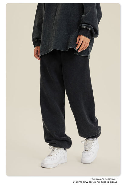 Wide-leg Washed Sweatpants WN6462