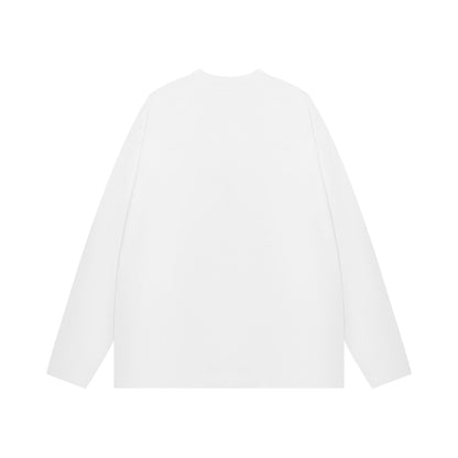 Washed Dirty Dye Graphic Print Long Sleeve T-Shirt WN25719