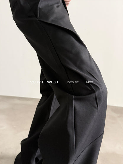 Pleats Wide-Leg Trousers WN15276