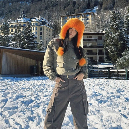 Fake Fur Warm Hat WN21108