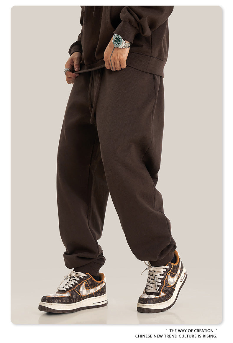 Oversize Heavyweight Pullover Hoodie & Zipper Hoodie & Sweatshirt & Pants Setup WN9930