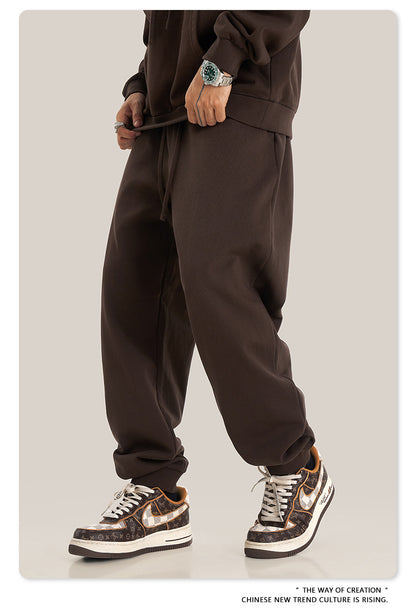 Oversize Heavyweight Pullover Hoodie & Zipper Hoodie & Sweatshirt & Pants Setup WN9930