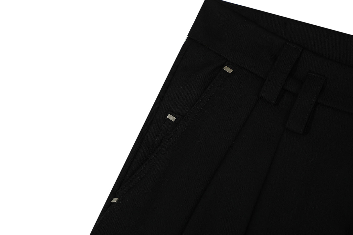 Metal Buckle Pleats Wide Leg Pants WN25953
