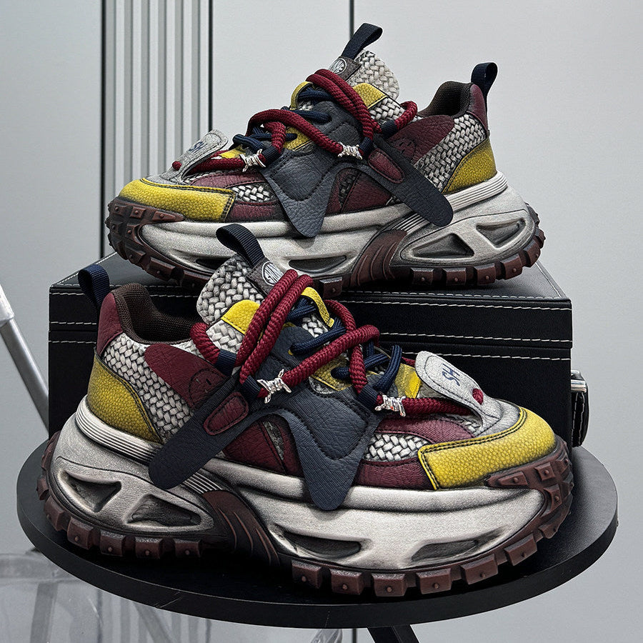 Platform Height-Increasing Damage Dad Sneakers WN24738