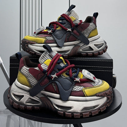 Platform Height-Increasing Damage Dad Sneakers WN24738