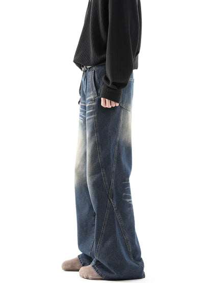 Wide-Leg Straight Denim Jeans WN10295