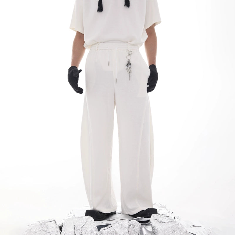 Plain Design Short Sleeve T-Shirt & Sporty Sweatpants Setup WN18617