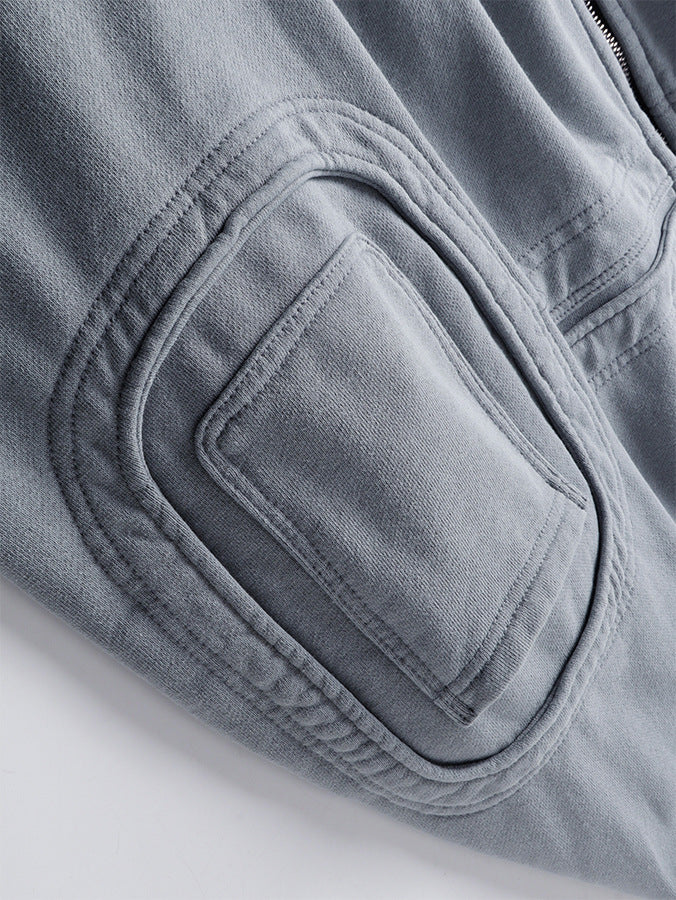 Heavyweight Wash Damage Zipper Hoodie WN25592
