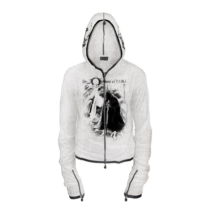 Graphic Art Print Zipper Hoodie WN20902
