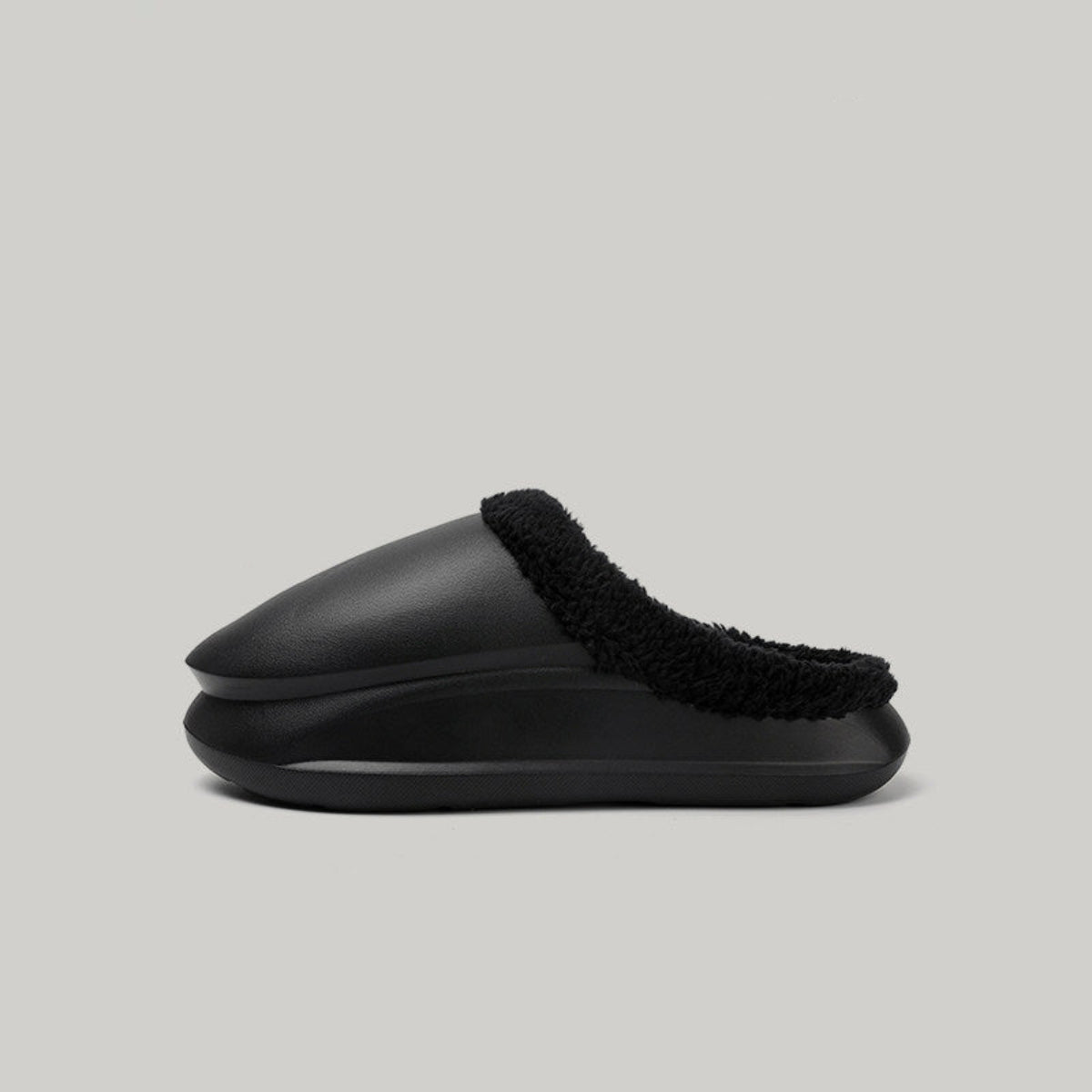 Fake Fur Trim Platform Slip-On Mules WN23468