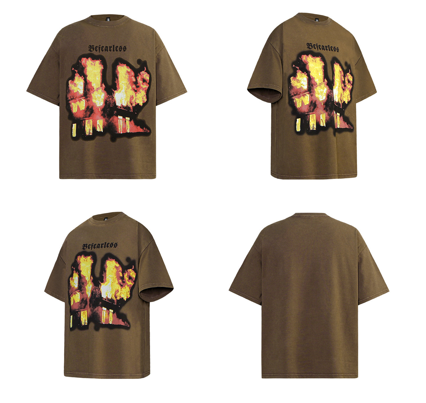 Portrait Letter Print Short Sleeve T-Shirt WN26249
