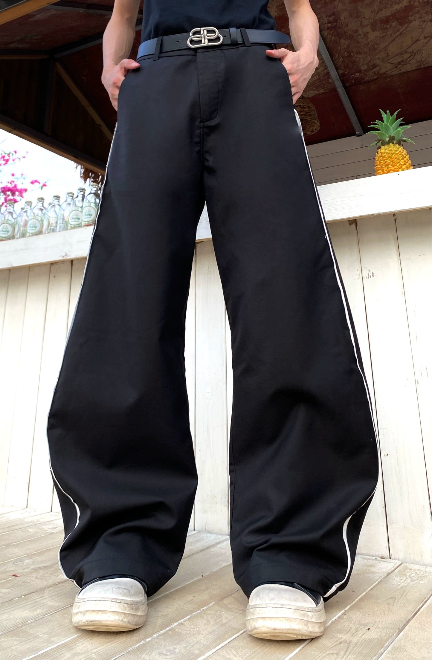 Fringe Design Short Jacket & Flare Pants Setup WN20740