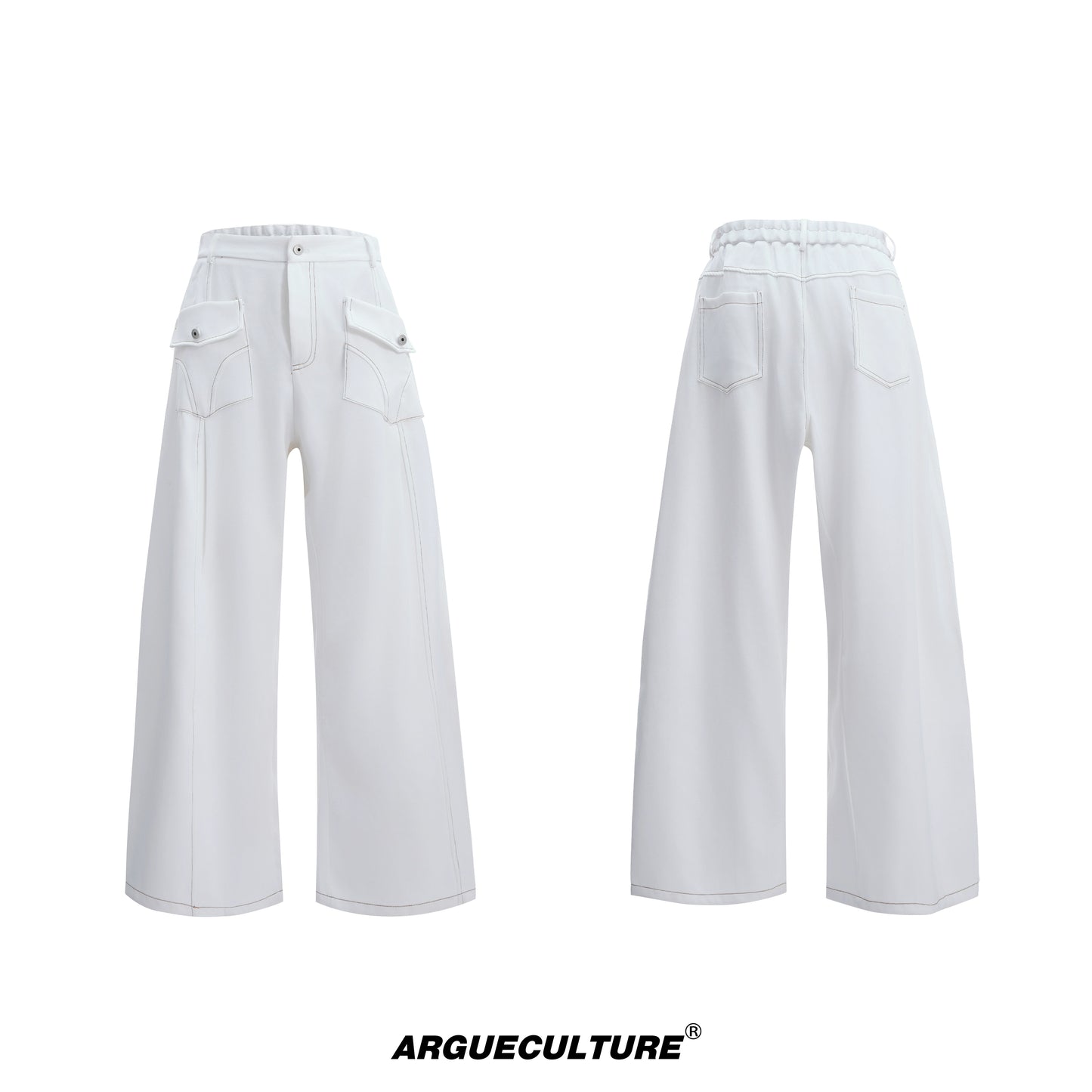 Pearl Detail Collarless Short Denim Jacket & Cargo Denim Jeans Setup WN20513