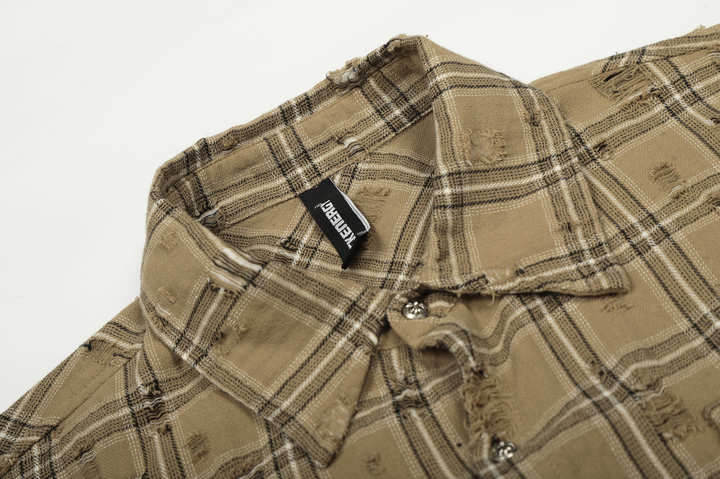 Plaid Damage Wash Long Sleeve Shirt WN25716