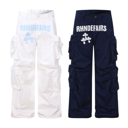 Multi-Pocket Wide Leg Cargo Pants WN25848