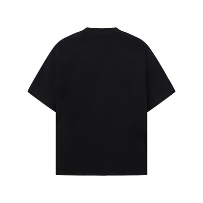 Cotton Cross Applique Embroidery Short Sleeve T-Shirt WN25577