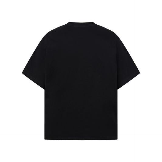 Cotton Cross Applique Embroidery Short Sleeve T-Shirt WN25577