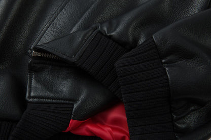 Boxy Oversize PU Leather Jacket WN23068