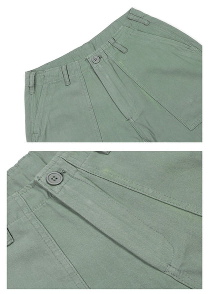 Washed Straight Wide Leg Work Pants WN26378