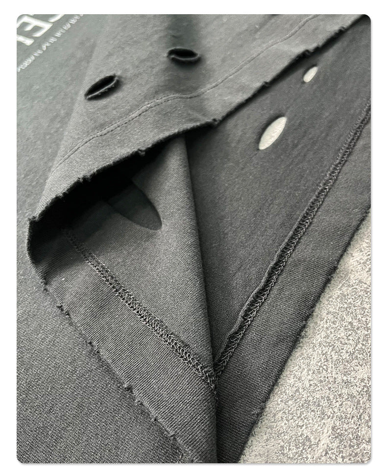 Graphic Print White Ink Digital Spray Short Sleeve T-Shirt WN16277