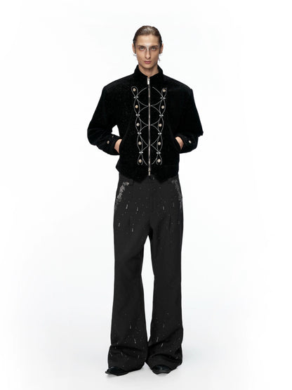 Rhinestone Flare Trousers WN20674